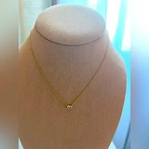 Gorjana Jewelry Gorjana Amara Solitaire Necklace In White Cz